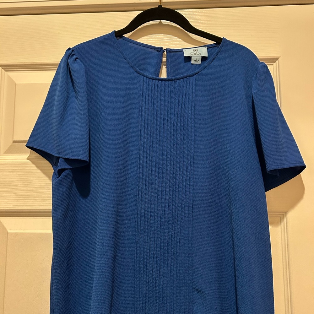 Blue Short Sleeve Dress